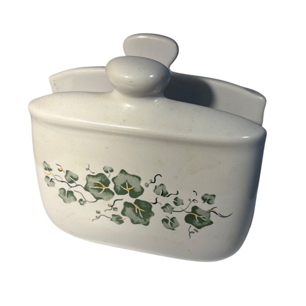 Corelle Coordinates Napkin Holder Ceramic Green Ivy Callaway by Jay Import